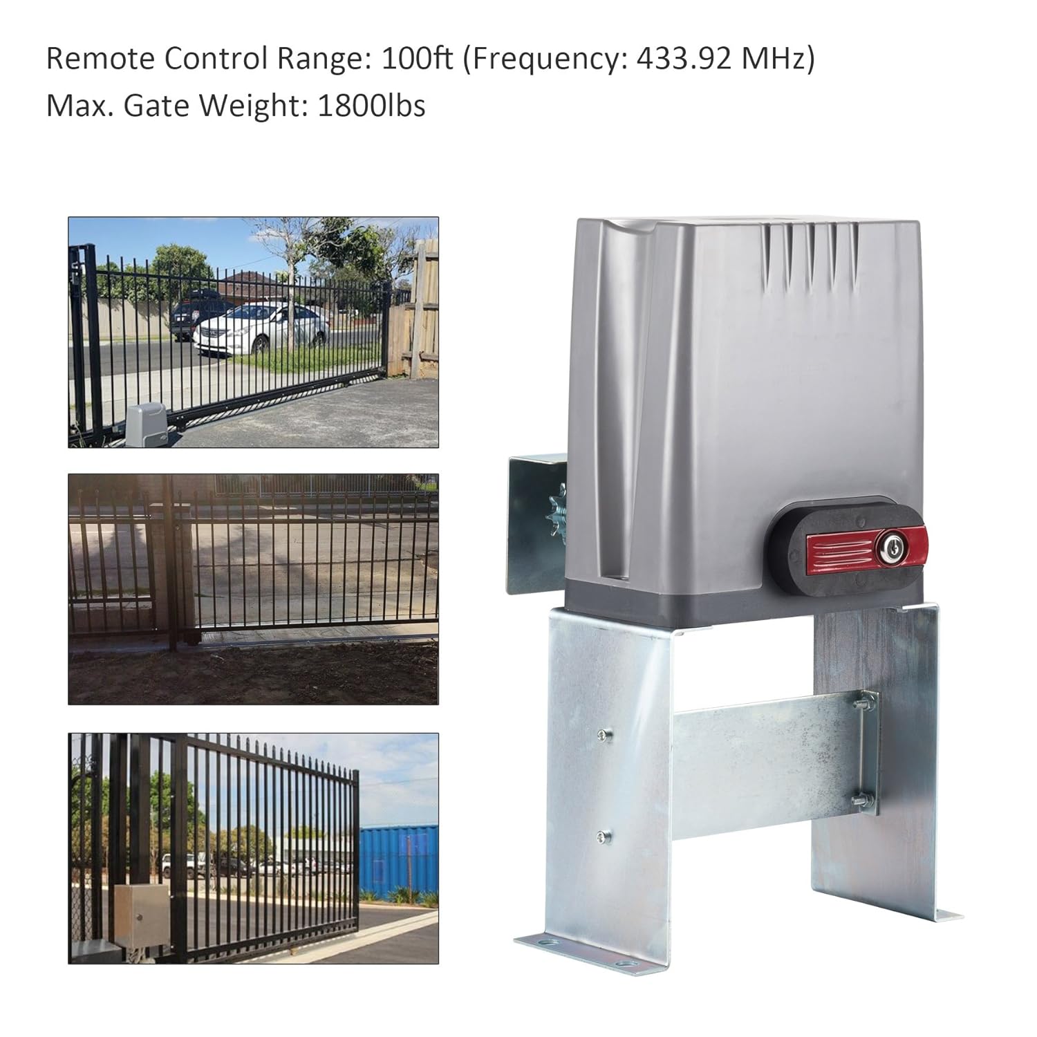 Black Friday CO Z Sliding Gate Opener With Wireless Remotes Roller Gate