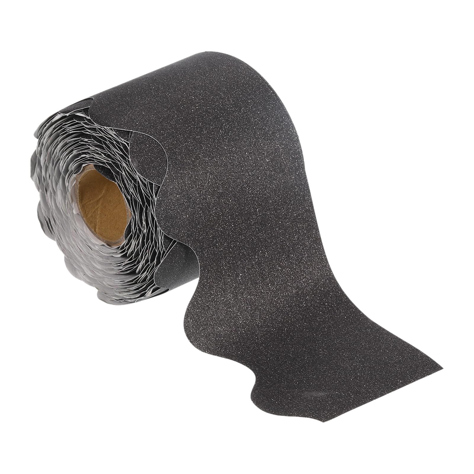 PATIKIL 3" x 65.6ft Bulletin Board Border, Scalloped Trim Strips Wall Decor for Locker Classroom Cork Poster Black Board White Chalkboard, Black