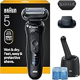 Braun Electric Razor for Men Series 5, Beard Shaver, Electric Shaver, Precision Trimmer, 4-in-1 Clean & Charge Center, S5 5160cc