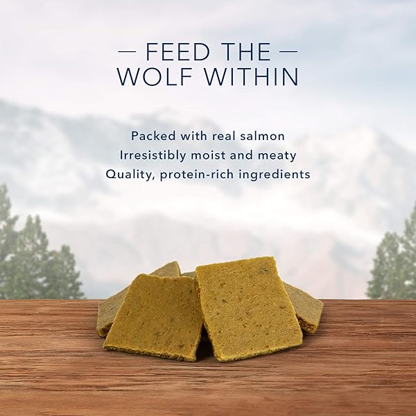 BLUE BUFFALO WILDERNESS TRAIL WILD BITES HIGH PROTEIN GRAIN FREE SOFT MOIST SALMON DOG TREATS