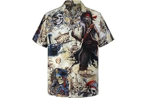 BEFOYI Funny Hawaiian Shirt for Men Women,Mens Hawaiian Short-Sleeve Casual Relaxed-Fit Button-Down Holiday Summer Beach
