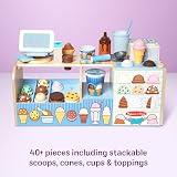 Melissa & Doug Wooden Cool Scoops Ice Creamer Playset FSC Certified 42 pcs view 7