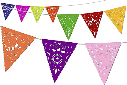 Amazon Com Fiesta Decorations Rainbow Pennant Banner Mexican