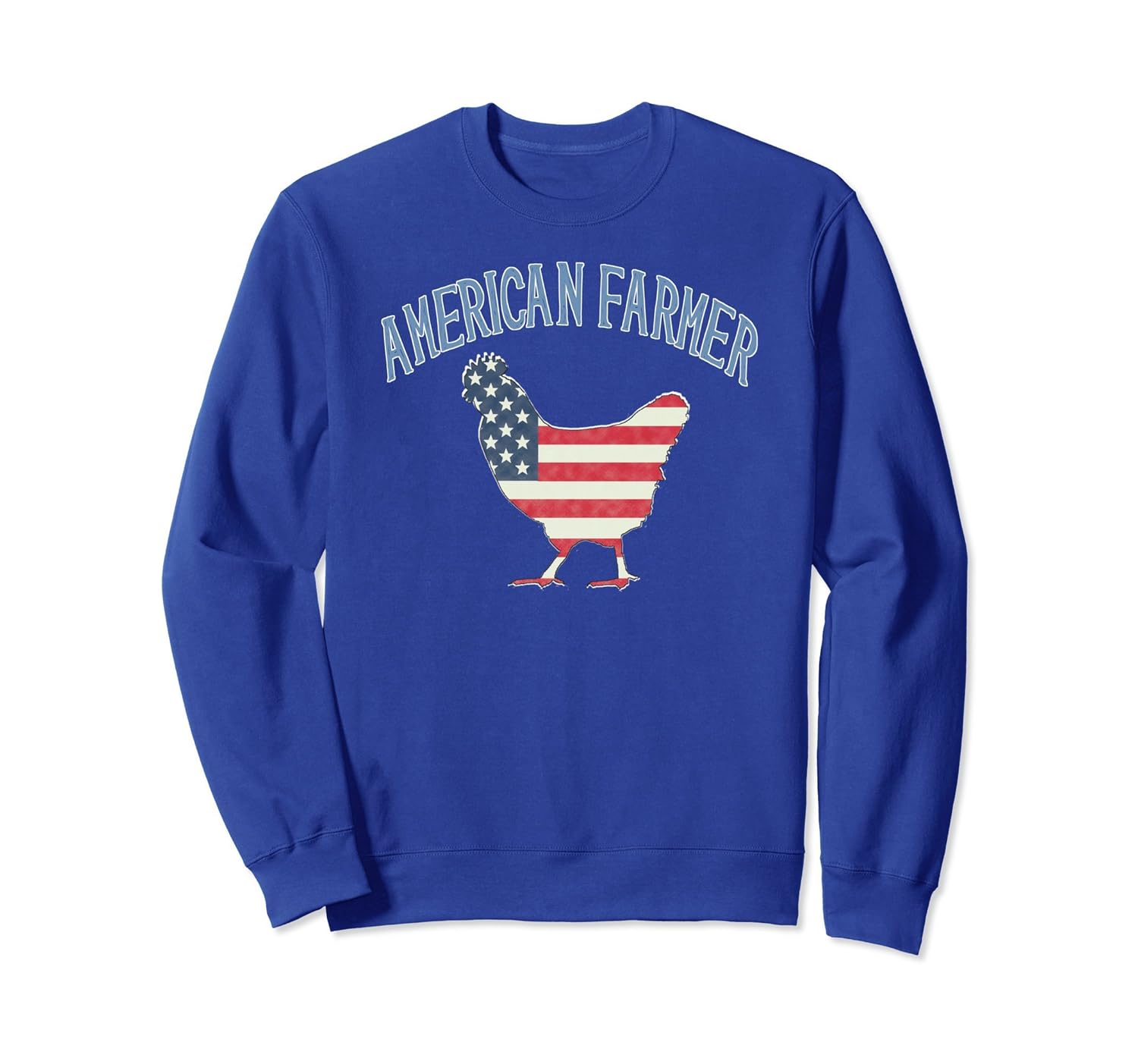 American Chicken Farmer Patriot Distressed Flag Sweatshirt-anz