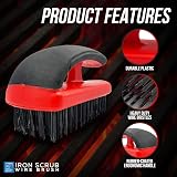 TDBS Hand Block Wire Brush Iron Grip Stiff Metal Brush Heavy Duty Rust Removal view 4