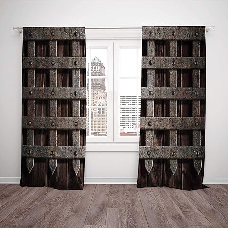 2 Panel Set Thermal Insulated Blackout Window Curtain Medieval