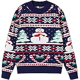 Hrxcrzco Unisex Ugly Christmas Sweaters Adult Long Sleeve Crewneck Sweaters Funny Top Pullover Xmas Party Family Gatherings