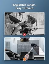 AstroAI Car Windscreen Cleaner with Telescopic Handle 4 Microfiber Pads Kit view 6
