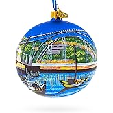 Dom Luis I Bridge, Porto, Portugal Glass Ball Christmas Ornament 4 Inches