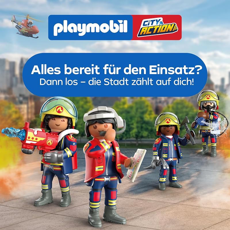 | City Action | Feuerwehr‑Leiterfahrzeug | Einsatzfahrzeug mit 63‑cm‑Leiter, Licht & Sound, Rettungsausrüstung & viel Zubehör | Für Kinder ab 4 Jahren | 72192