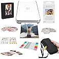 Lifeprint 2x3 Ultra Slim Printer Portable Photo and Video Printer for iPhone and Android (White) Gift Bundle