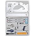 Mr. Pen- Professional Geometry Set, 15 pcs, Geometry Kit for Artists and Students, Geometry Set, Metal Rulers and Compasses, Drawing Tools, Drafting Supplies, Drafting Set, Drafting Tools and Kits