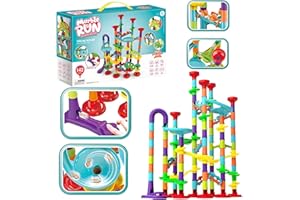 Rock Goldfish Marble Run Set - 172 Pcs STEM Learning Toy for Kids 4-8 Marble Track, Race Tracks for Kids, Marble Tower, Construction Building Blocks Toys (G18)