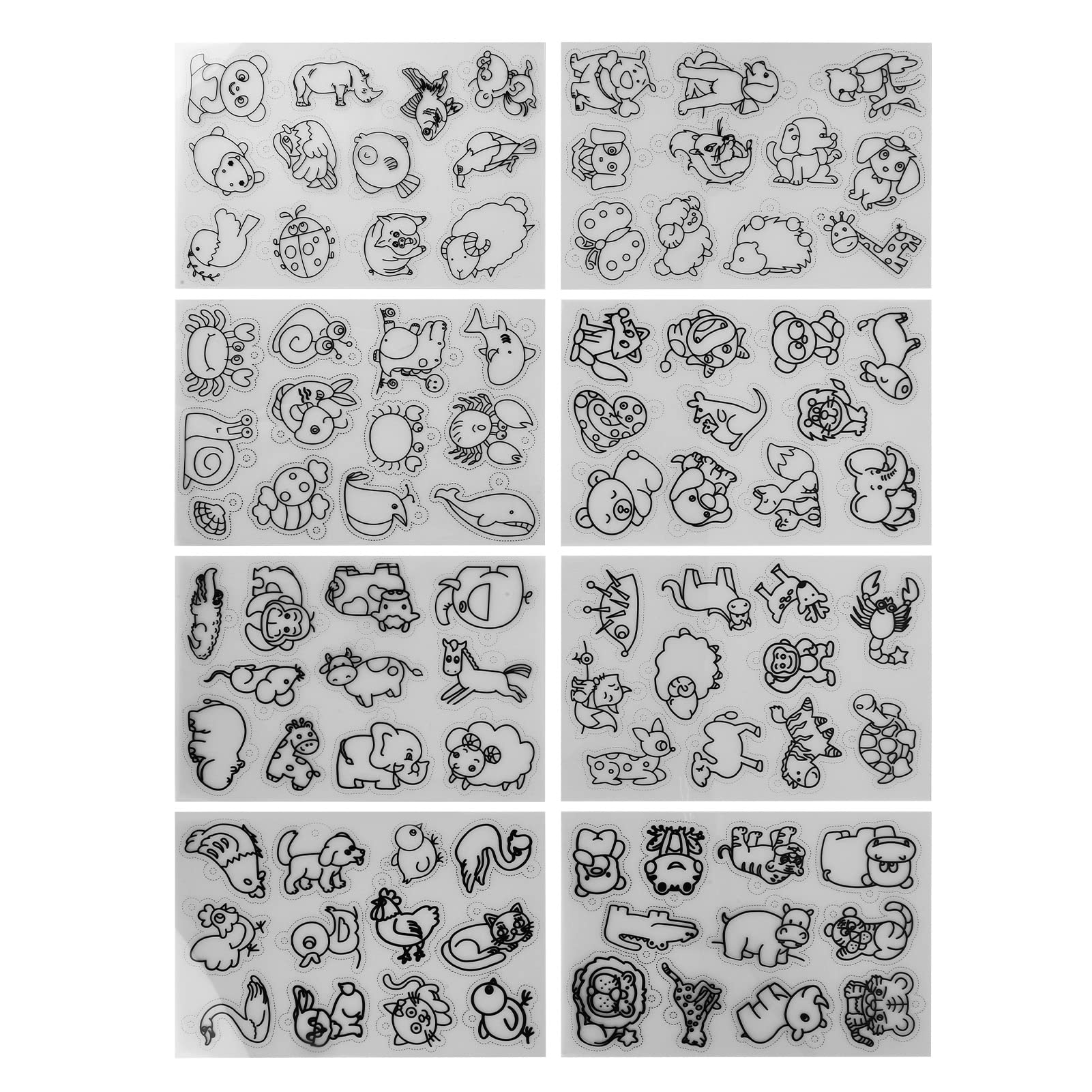 YOKAM Shrinky Dink Paper, Wide Application Easy Using Operation Cute Animal Pattern Heat Shrink Sheet for DIY Decoration for DIY Keychain Pendant for DIY Jewelry