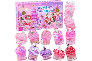 LAWOHO Advent Calendar 2025, 24 Days of Christmas Countdown Calendar, Different Butter Slime Cloud Slime Fluffy DIY Kit for Girls and Boys, 4-10 Year Old Kids Stocking Stuffers