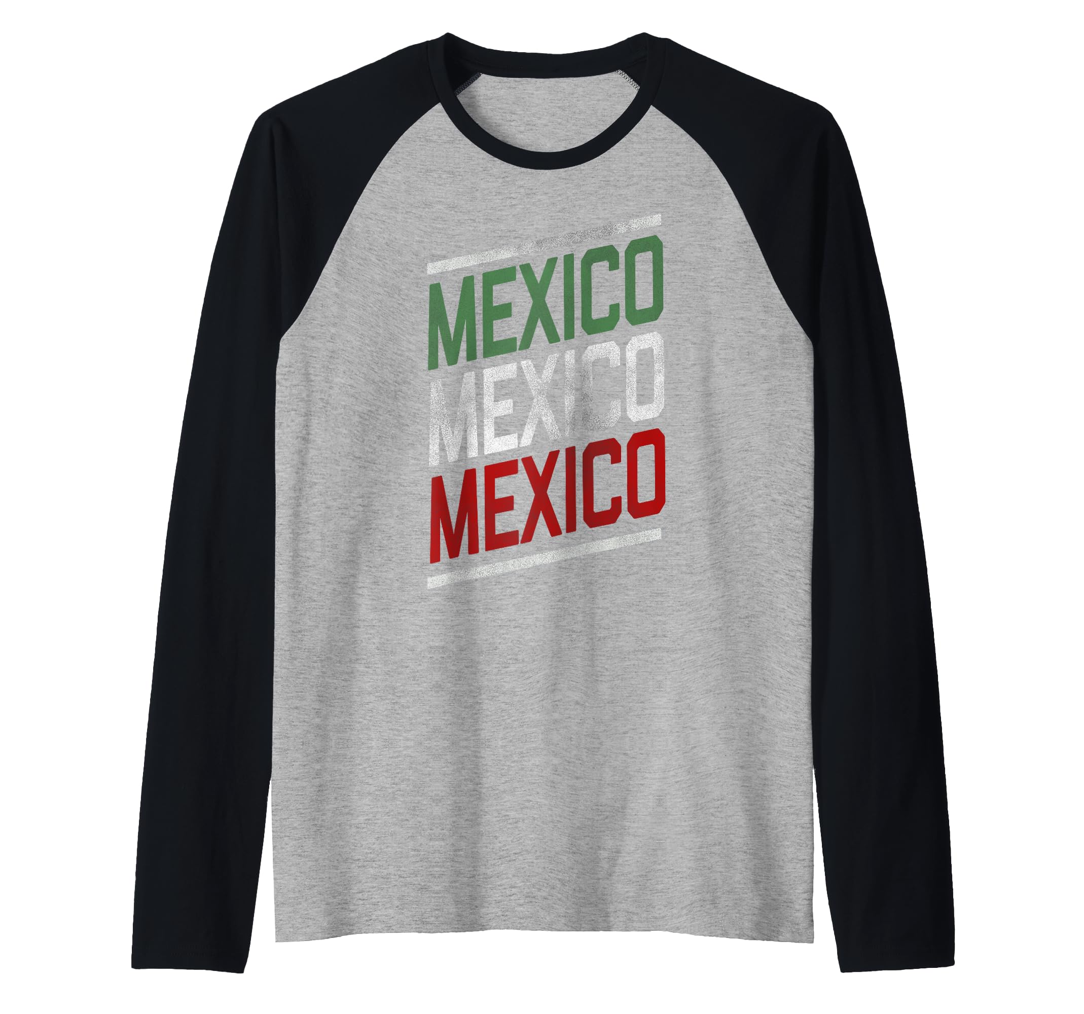 Trendy Mexico Slant Raglan Baseball Tee