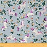 Feelyou Floral Printed Unicorn Fabric by The
