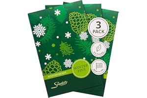 FloralSimplicity Winter Pine Scented Sachets Pack of 3, Long-Lasting Scented Bags, Home Fragrance, Air Freshener & Deodorizer for Closet, Room, Drawer, or Cars, Made in USA