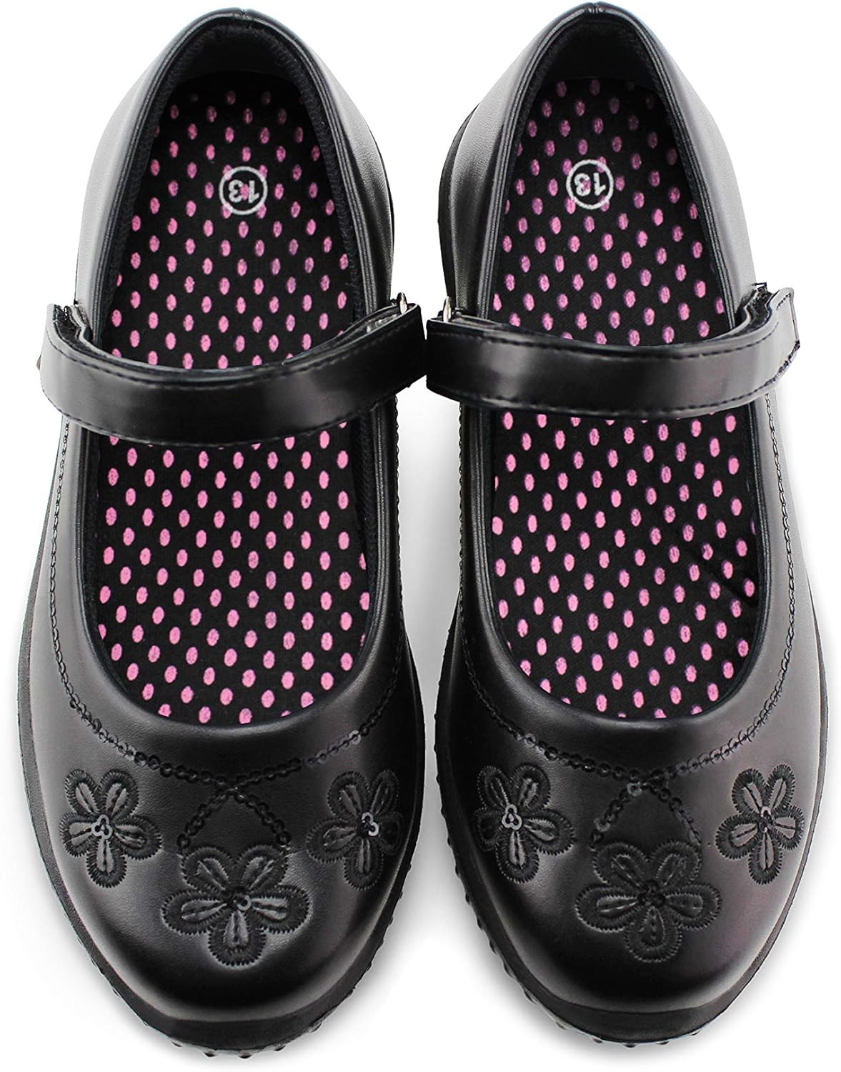 JABASIC Girls Mary Jane Dress Shoes Strap School Uniform Flats: Shoes