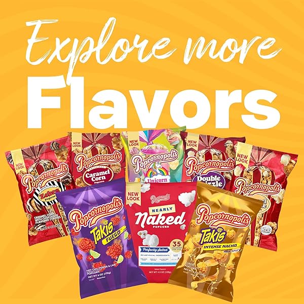 POPCORNOPOLIS GOURMET POPCORN, CARAMEL & KETTLE MIX, SWEET & SALTY, 6-PACK SNACK BAGS, BULK & SINGLE SERVE, NON-GMO, GLUTEN-FREE