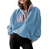 AMEBELLE Women’s Lightweight Fleece Pullover Jacket Cropped Fall Winter Fuzzy Sherpa Jacket Sweatshirt Coat with Pockets