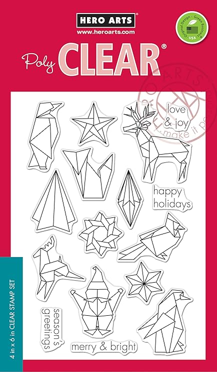 Amazoncom Hero Arts Origami Happy Holidays Arts Crafts