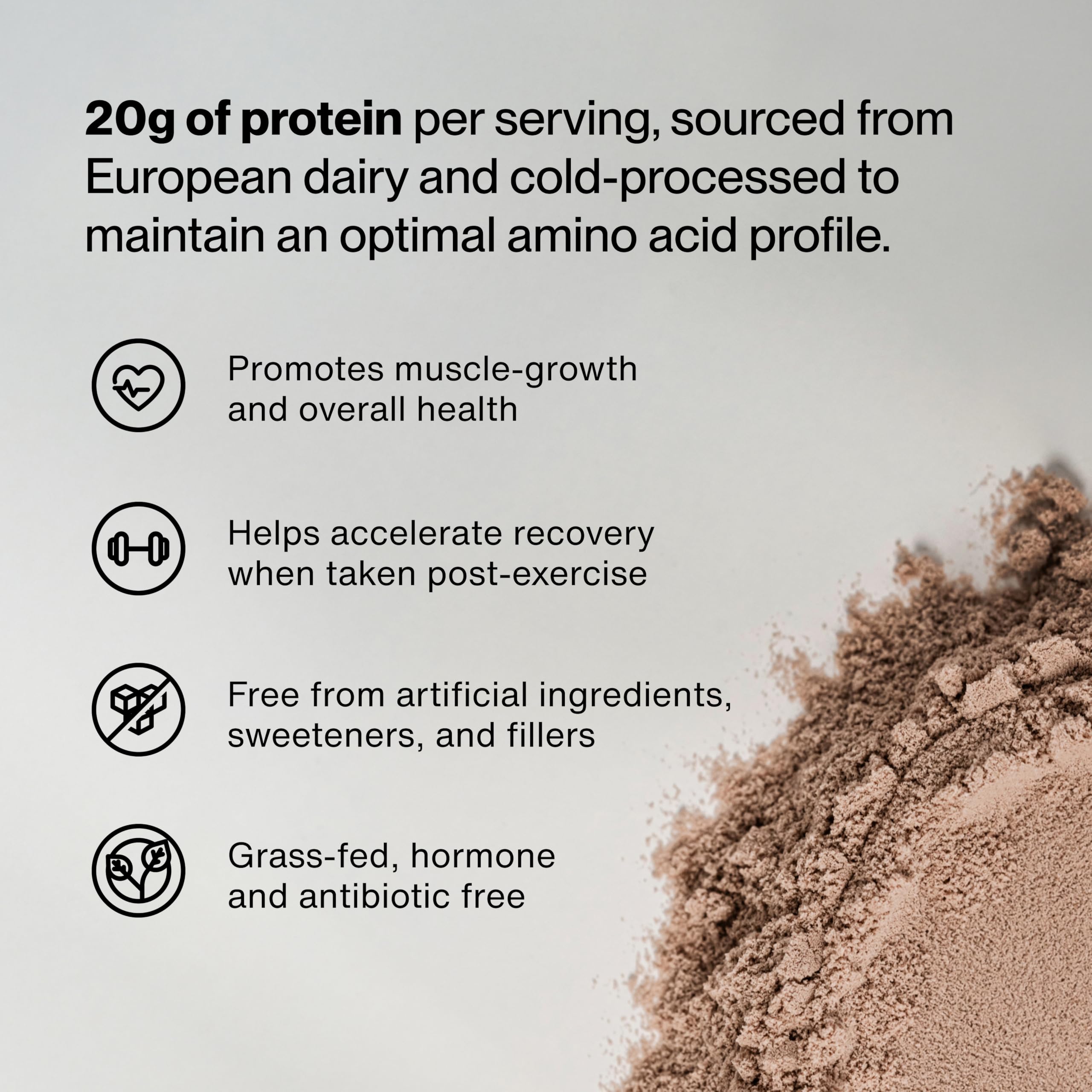 Momentous Essential Grass-Fed Whey Protein Powder - 20 g Whey Isolate Protein - NSF Certified for Sport - Gluten-Free - 24 Servings for Essential Everyday Use - Chocolate - Package May Vary
