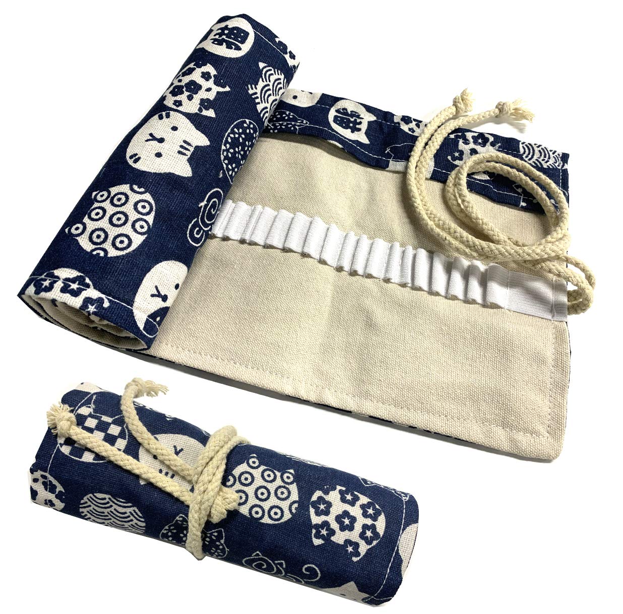 DOITEM Canvas Pencil Wrap Case, Wartoon 72 Holes Colored Pencil Roll Holder Storage Pouch for Artist, School, Office โ image 1
