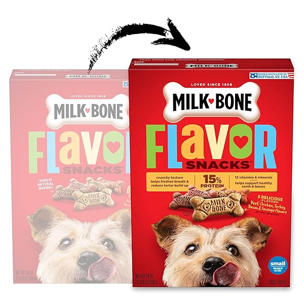 MILK-BONE FLAVOR SNACKS DOG TREATS, SMALL BISCUITS, 24 OUNCE