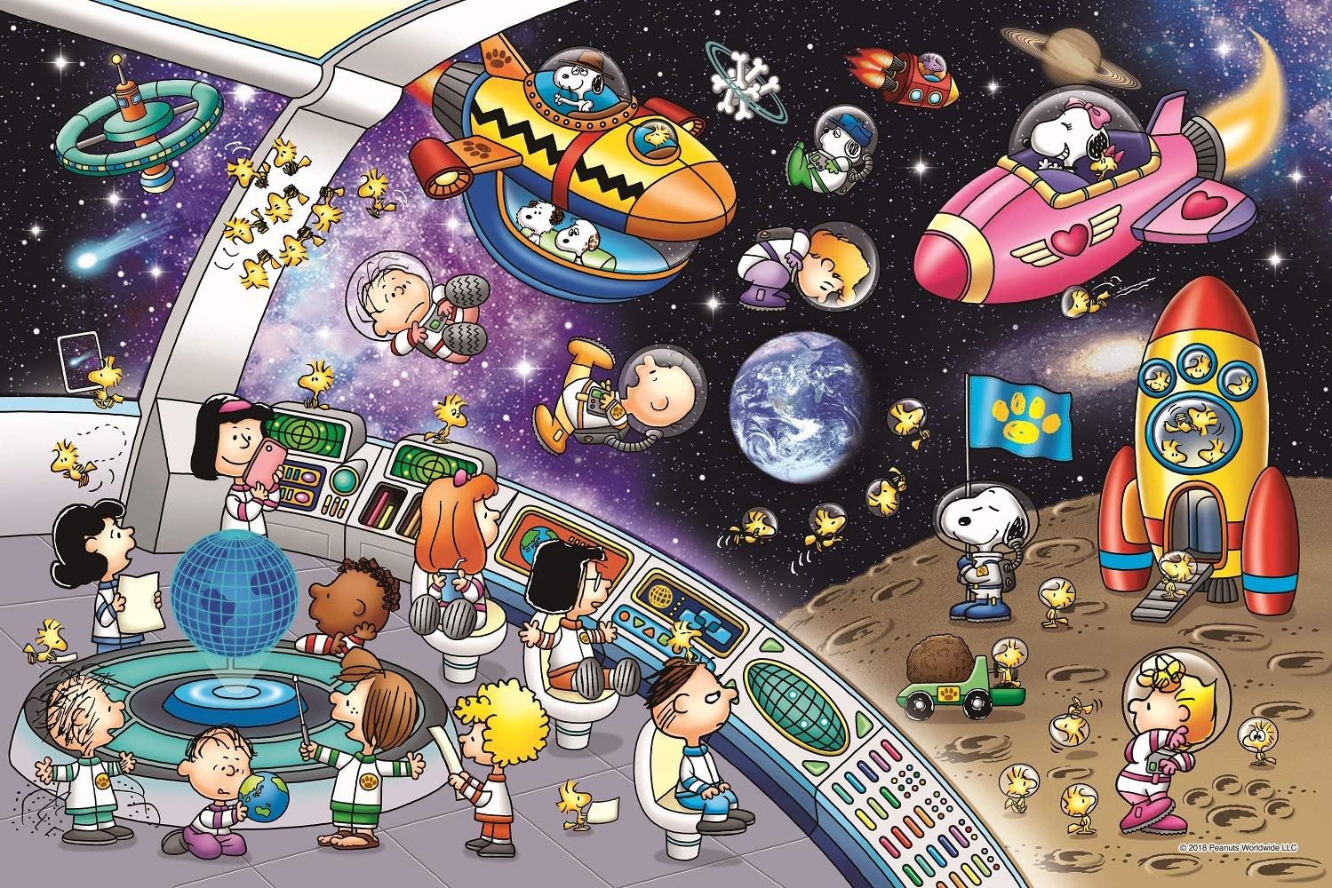EPOCH 1000 Piece Jigsaw Puzzle Peanuts Snoopy Space Travel (50x75cm) eBay
