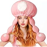Farochy Halloween Mushroom Hat Adult Mushroom Hats for Women and Men White Red Spotted Mushroom Hats Cosplay