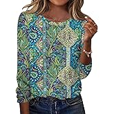 TCOT Women Long Sleeve Crew Neck Tee Tops Trendy Casual Dressy Blouses Spring Clothes Pullover Shirts