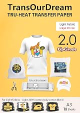 TransOurDream Tru-Transfer Paper 10 Sheets A3 Dark Inkjet Heat Transfer