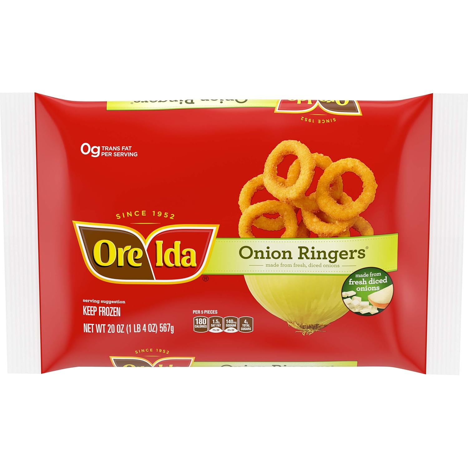 OREIDA Breaded Onion Rings, 20 oz (frozen) Grocery