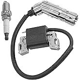 Caltric Ignition Coil with Spark Plug Compatible with John Deere L108 D100 D105 D110 D120 / LA105 LA115 LA125 107S L100 L105 L107 AUC11822