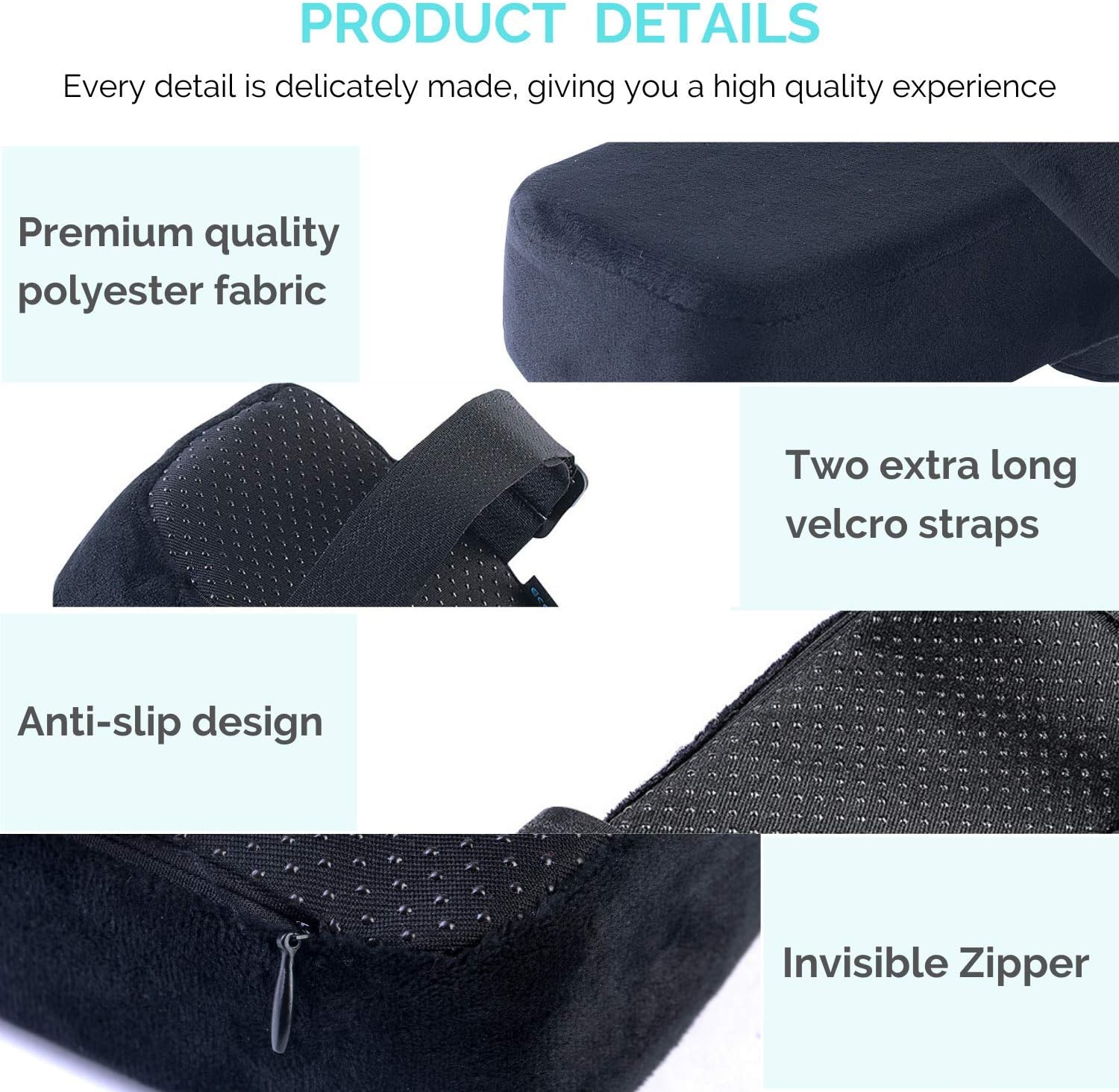 EcoLifeDay Extra Thick Chair armrest Cushions Elbow Pillow Pressure Relief Office Chair Gaming Chair armrest with Memory Foam armrest Pads 2-Piece Set of Chair : Office Products