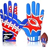 Alytree Kids Football Gloves, Youth Football Receiver Gloves with Super Sticky & Non-Slip Grip, for Best Game Experience