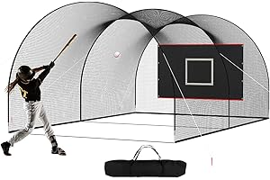 Efficraft Baseball Batting Cage Net for Home Practice,Enclosed Hitting Cage Net and Frame for Baseball and Softball,Batting Cages for Backyard for Pitching and Hitting 20FT×10FT×8FT
