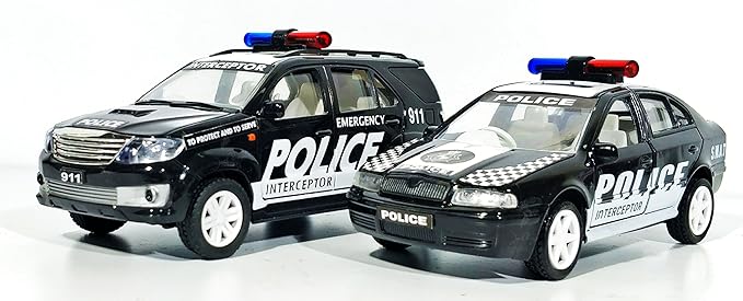 JRPT Interceptor & Skuba Police Car Kit Combo of 2 (Multicolor)