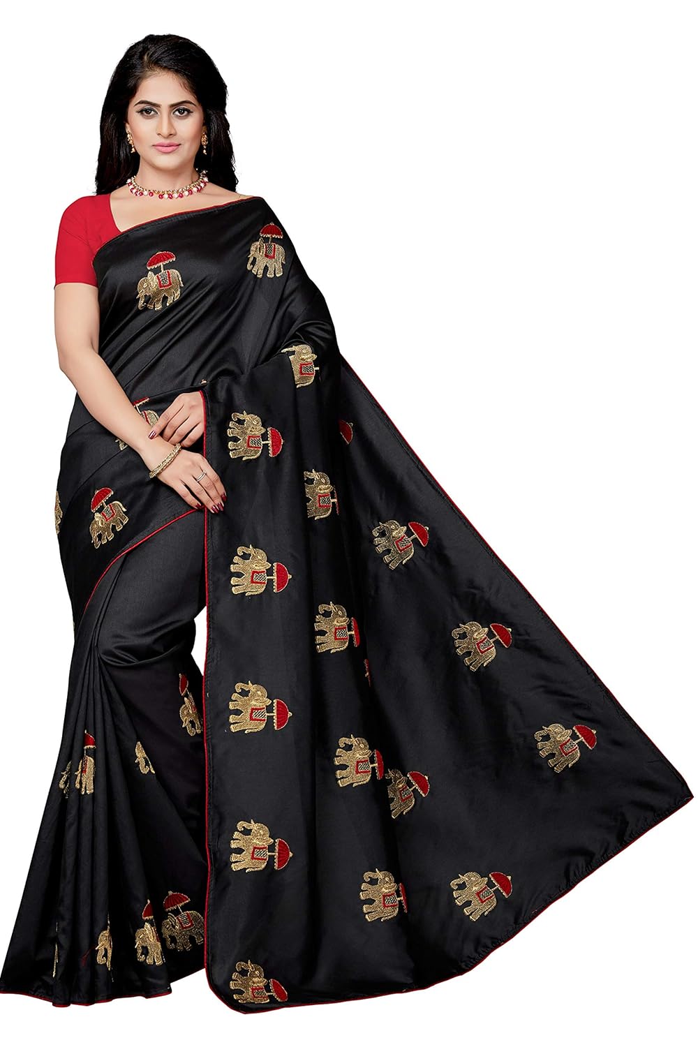 rani saahiba art silk saree with blouse piece