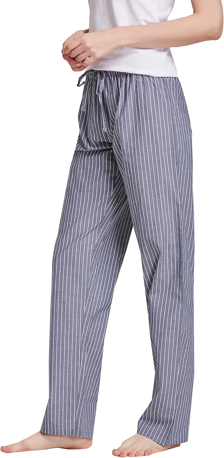 CYZ Women's 100% Cotton Woven Poplin Sleep Pajama Pants at  Women’s Clothing store