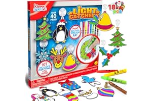 JOYIN Lot de 18 attrape-soleil pour fenêtre de Noël - Kit d'art et d'artisanat - Créez vos propres autocollants de fenêtre po