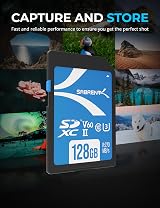 Sabrent V60 SD Card 128GB UHS-II SDXC U3 270MB/s 8K UHD Photo Video view 2