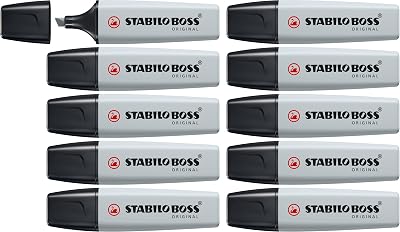 Stabilo Boss Original Pastel Highlighter 10 Pack Dusty Grey