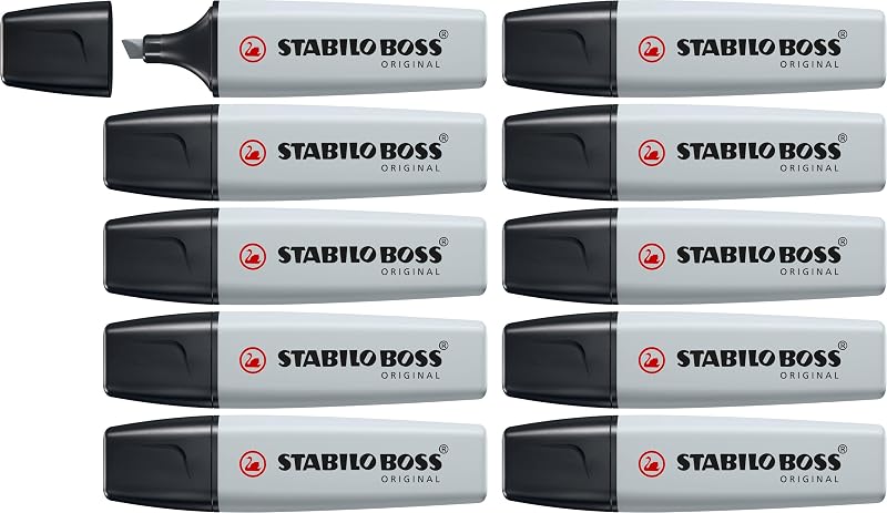 Stabilo Boss Original Pastel Highlighter 10 Pack Dusty Grey