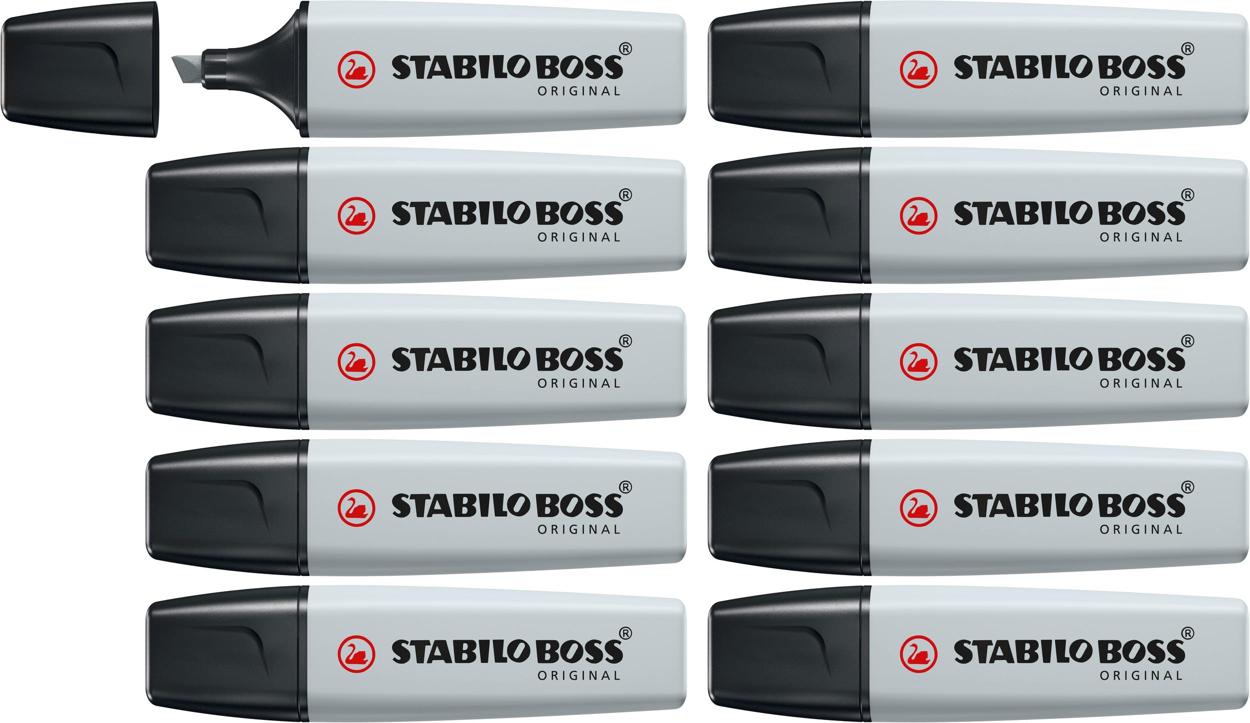 STABILO BOSS ORIGINAL Pastel - Highlighter - Pack of 10 - Dusty Grey
