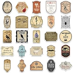 TWGOGOTIC Potion Label Stickers 50Pcs Magic Potion