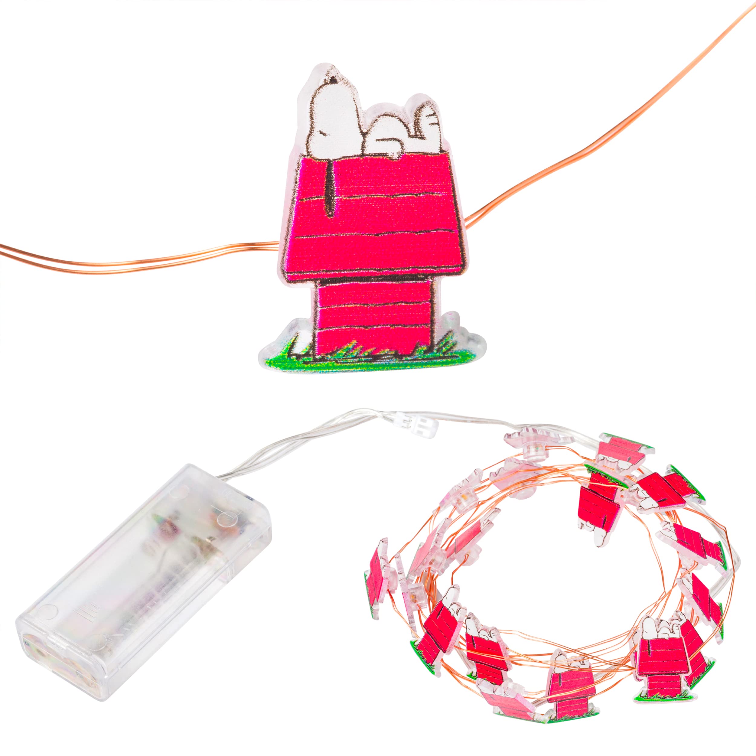 Photo 1 of Silver Buffalo Peanuts Snoopy 20ct Decorative String Lights, 7 Feet Long, Warm White LED