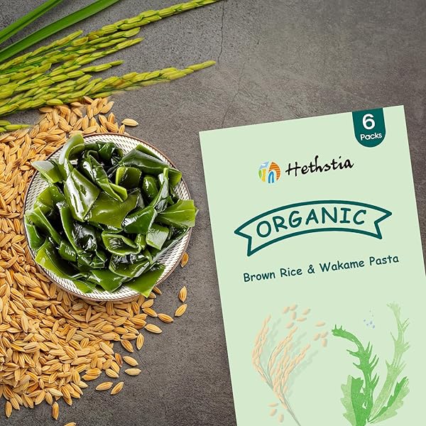 HETHSTIA RICE RAMEN NOODLES GLUTEN-FREE ORGANIC BROWN RICE NOODLES WAKAME PASTA NON-GMO RICE SPAGHETTI PASTA 48OZ WHOLE GRAIN NOODLES, KOSHER GOURMET PAD THAI NOODLES (6 PACKS)