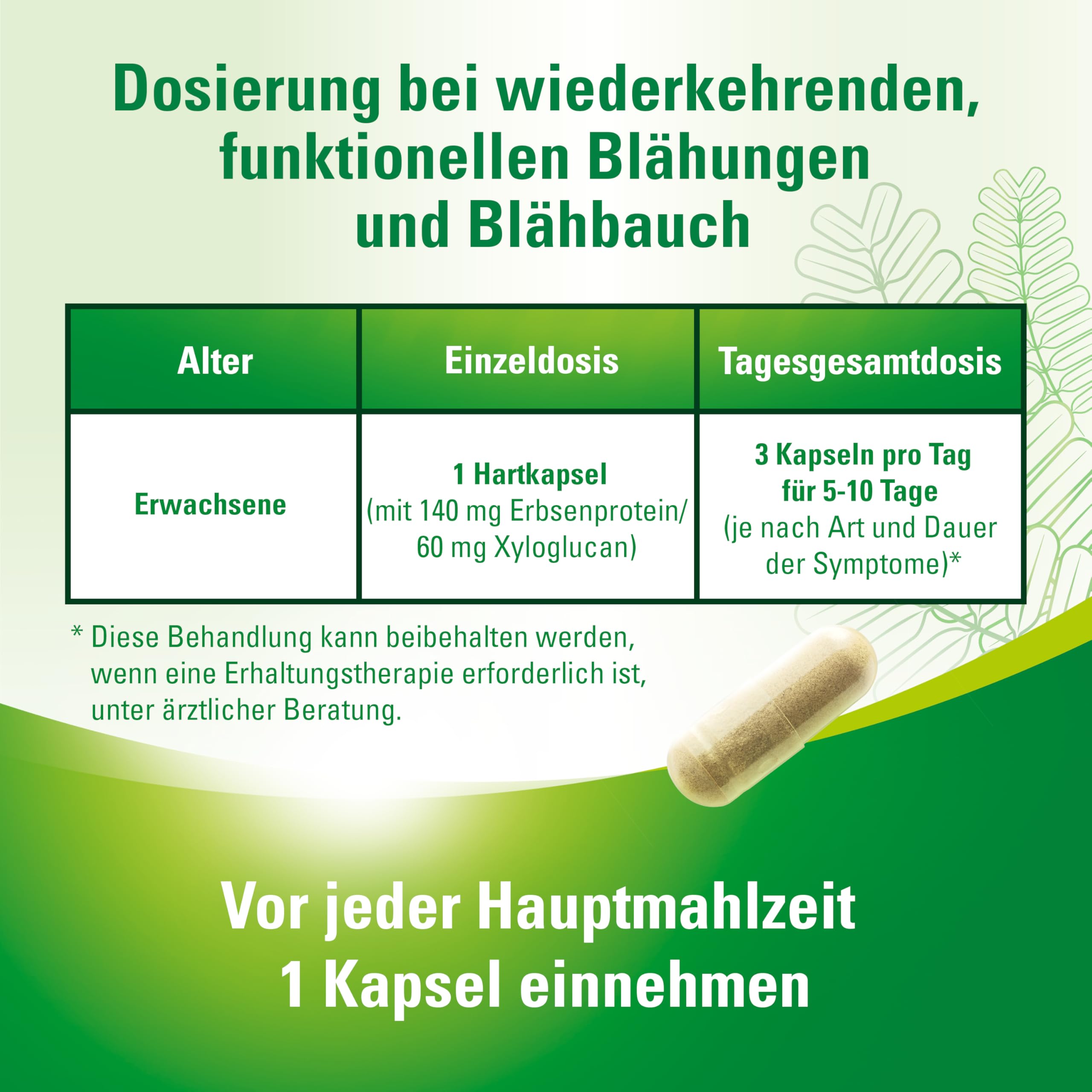 Lefaxan® protect | bei wiederkehrenden funktionellen Blähungen mit Blähbauch und gasbedingten Bauchschmerzen | für die Stärkung der natürlichen Darmbarriere | 15 Kapseln 5